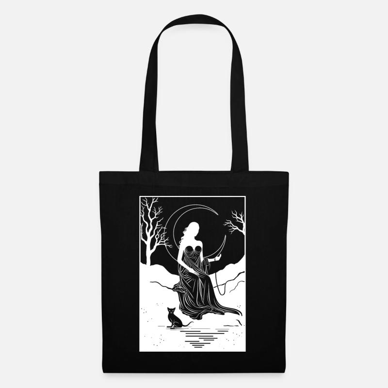 The Empress Minimalist Mystical Tarot Card - Stoffbeutel - Schwarz