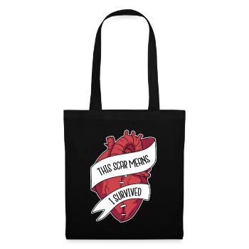 This Scar Means I Survived Transplant Open Heart - Tote Bag - black - Front