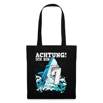 7th Birthday Shark - Tote Bag - black - Front