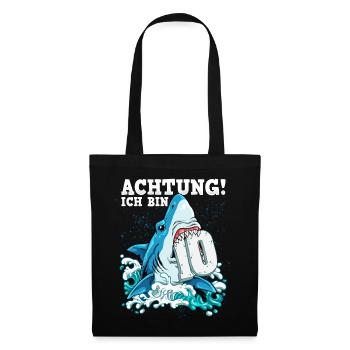 10th Birthday Shark - Tote Bag - black - Front