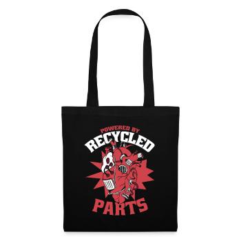 Powered By Recycled Parts Transplant Open Heart - Tote Bag - black - Front