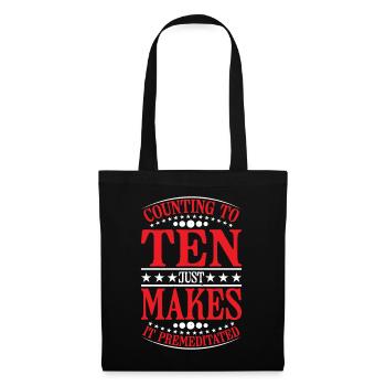 Compter jusqu’à dix le rend prémédité 21 - Sac en tissu - noir - Devant