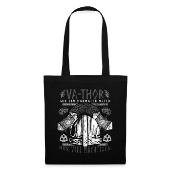 Vathor - Fête des pères Cadeau Fête des Pères Viking - Sac en tissu - noir - Devant