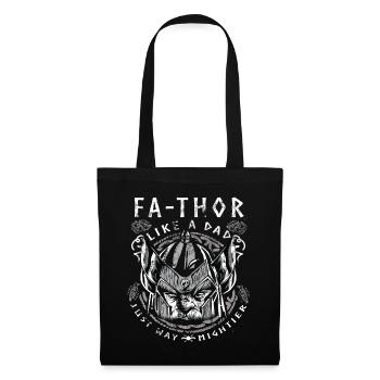 Vathor - Fête des pères Cadeau Fête des Pères Viking - Sac en tissu - noir - Devant