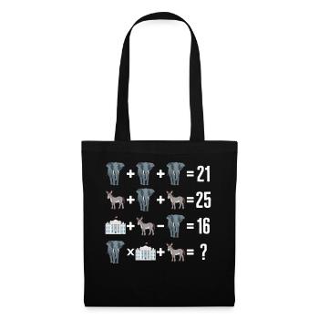 Chemise de mathématiques, ordre politique des démocrates républicains - Sac en tissu - noir - Devant