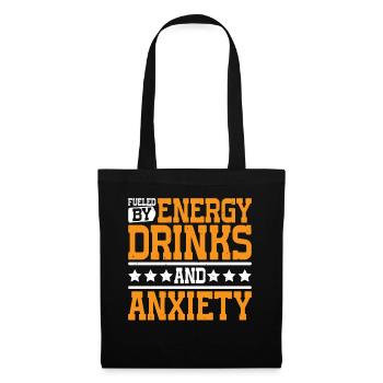 Alimenté par les boissons énergisantes et l’anxiété 7 - Sac en tissu - noir - Devant