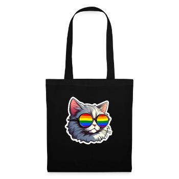 LGBTQ Katze - Stoffbeutel - Schwarz - Vorne