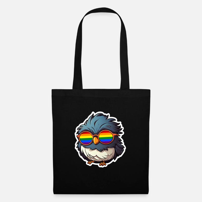 LGBTQ Vogel - Stoffbeutel - Schwarz