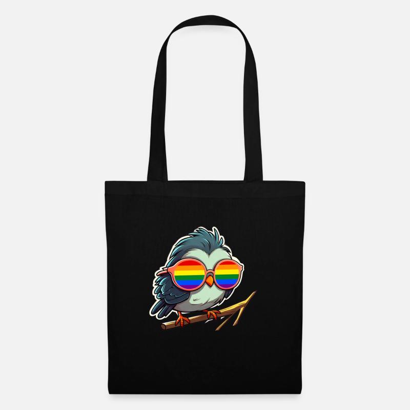 LGBTQ Vogel - Stoffbeutel - Schwarz