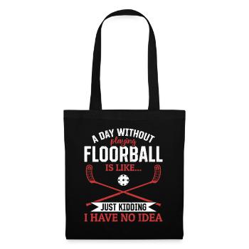 Citations drôles de floorball Joueur de floorball Unihockey - Sac en tissu - noir - Devant