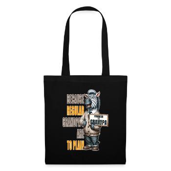 Zebra Grandpa Promotion, Not Your Regular Grandpa - Tote Bag - black - Front