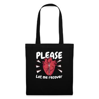 S’il vous plaît laissez-moi récupérer le cathéter de transplantation ouvert - Sac en tissu - noir - Devant