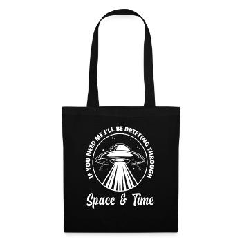 Drôle de voyage dans le temps Espace extraterrestre - Sac en tissu - noir - Devant