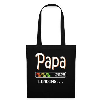 Futur papa 2025 chargement père grossesse - Sac en tissu - noir - Devant