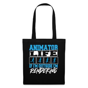 Visual Artist Cartoon Animator 3D Animation Fan - Tote Bag - black - Front