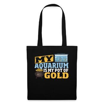 Aquarienbesitzer Aquarium Fischhalter - Stoffbeutel - Schwarz - Vorne