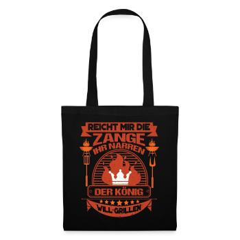 Donne-moi les pinces, le roi veut griller - Sac en tissu - noir - Devant