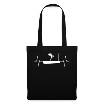 Saut en hauteur Heartbeat Passion - Cadeau - Sac en tissu - noir - Devant