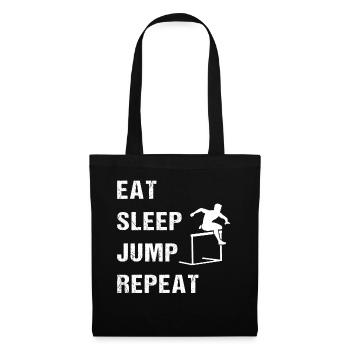 Manger, dormir, sauter, répéter, sport, passion - Sac en tissu - noir - Devant