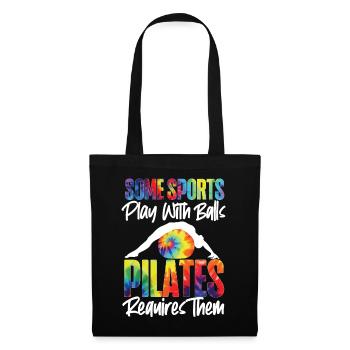Pilates Instructor Teacher Tie Dye - Stoffbeutel - Schwarz - Vorne