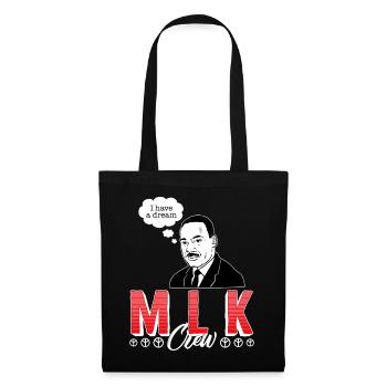MLK Day Shirt, MLK Crew Tee, Martin Luther King - Tote Bag - black - Front