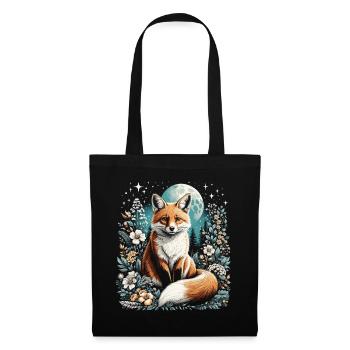 Cottagecore Esthétique Fox - Sac en tissu - noir - Devant