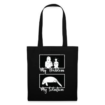 Dugong Lover Mon Problème Mon Pictogramme Maman Lamantin - Sac en tissu - noir - Devant
