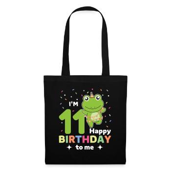 Frog for 11th birthday for children eleven years old - Tote Bag - black - Front