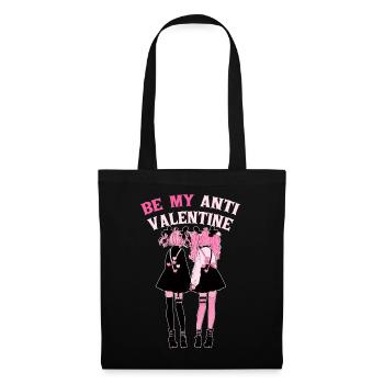 Be My Anti Valentine Couple Emo Friends Goth Fashi - Stoffbeutel - Schwarz - Vorne