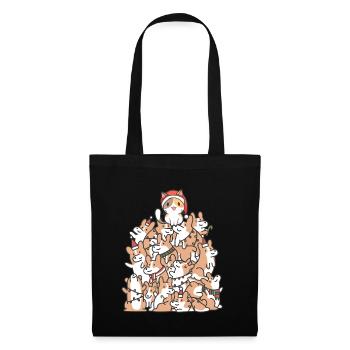Cat Dogs Christmas Christmas Pets Kids - Tote Bag - black - Front