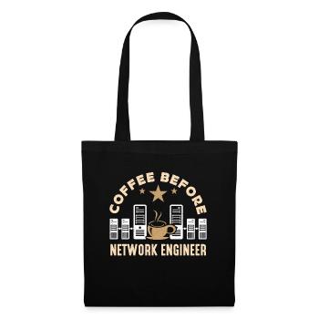 Network Engineer Coffee Cybersecurity Coffee Lover - Tote Bag - black - Front