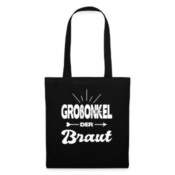 Großonkel Der Braut Hochzeit Heirat Kostüm - Stoffbeutel - Schwarz - Vorne