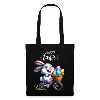 Easter Bunny Bicycle Easter Easter Eggs Kids Funny - Tote Bag - black - Front