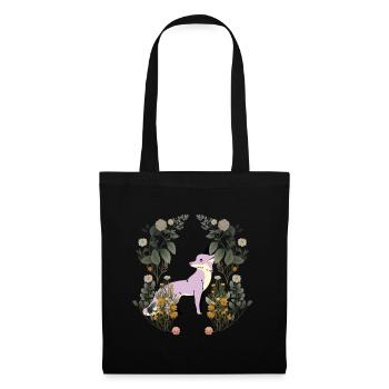 Renard rétro Vintage faune renards botanique Nature - Sac en tissu - noir - Devant