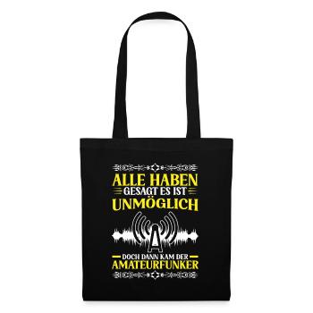 Amateur radio operator Then came the radio amateur - Tote Bag - black - Front