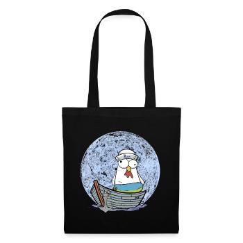 Poulet marin bateau marin maritime Ahoy Moin - Sac en tissu - noir - Devant