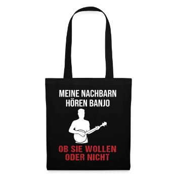 Sons de banjo - cadeau pour les voisins - Sac en tissu - noir - Devant