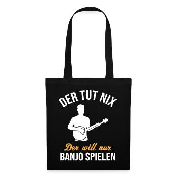 Banjo Fun - cadeau pour musicien - Sac en tissu - noir - Devant