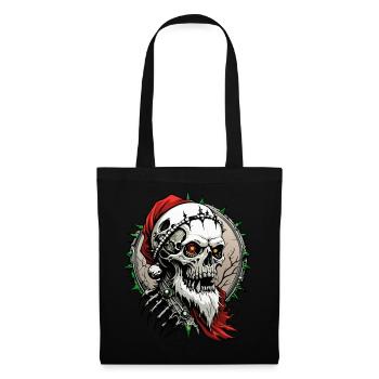 Santa Skull // Totenkopf Weihnachtsmann FS0098 - Stoffbeutel - Schwarz - Vorne