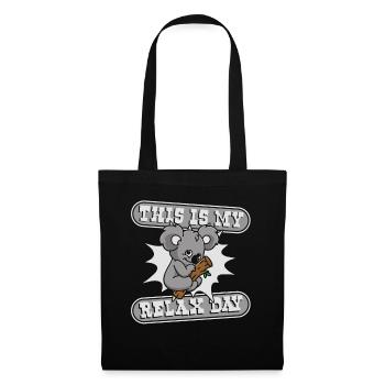 This Is My Relax Day Koalabear Eucalyptus Lover - Tote Bag - black - Front