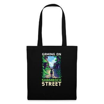 St. Patricks Day Gaming Gaming sur Shamrock Street - Sac en tissu - noir - Devant