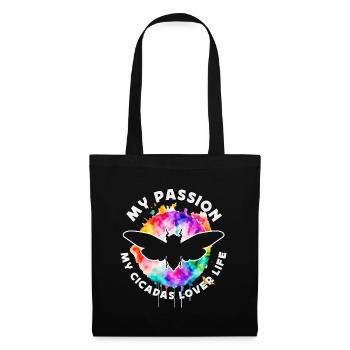 Amoureux des cigales Ma passion Mes cigales Entomologiste - Sac en tissu - noir - Devant