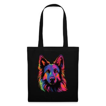 Watercolors Colorful Belgian Tervuren - Tote Bag - black - Front