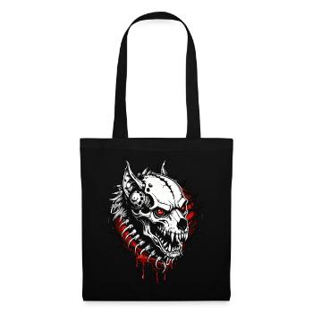 Hellhound Skull // Totenkopf Höllenhund FS0101 - Tote Bag - black - Front