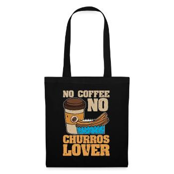 Amateur de churros sans café Amateur de café - Sac en tissu - noir - Devant