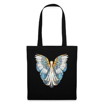 Modern Stained Glass Angel Mosaic Spiritual - Stoffbeutel - Schwarz - Vorne