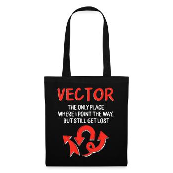 Chemise De Mathématiques, Vecteur Le Seul Endroit Où Je Point - Sac en tissu - noir - Devant