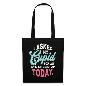 Funny Stupid Cupid Single Anti Valentines Day - Stoffbeutel - Schwarz - Vorne