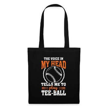 La voix dans ma tête me dit de jouer au tee-ball - Sac en tissu - noir - Devant