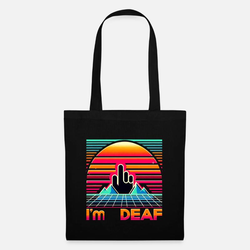 I'm Deaf 49 - Stoffbeutel - Schwarz